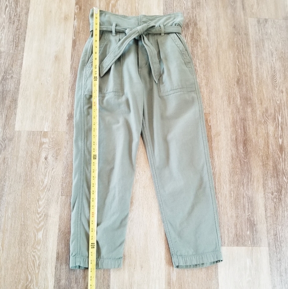 Citizens of Humanity Noelle Cropped Belted Relaxed Tapered Fit Paper Bag Waist - Picture 9 of 16